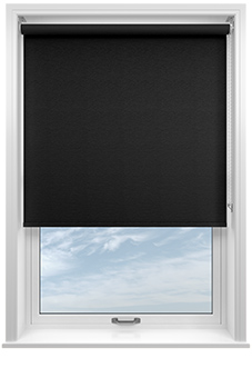 Toulouse (Blackout), Textured Black - Roller Blind